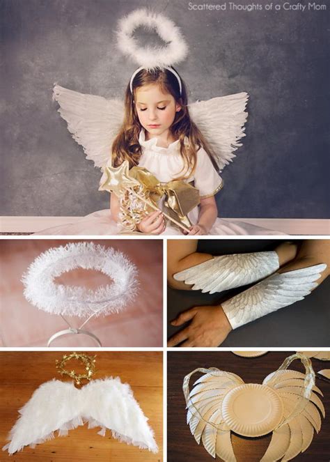 angel costume homemade|angel with wings and halo.